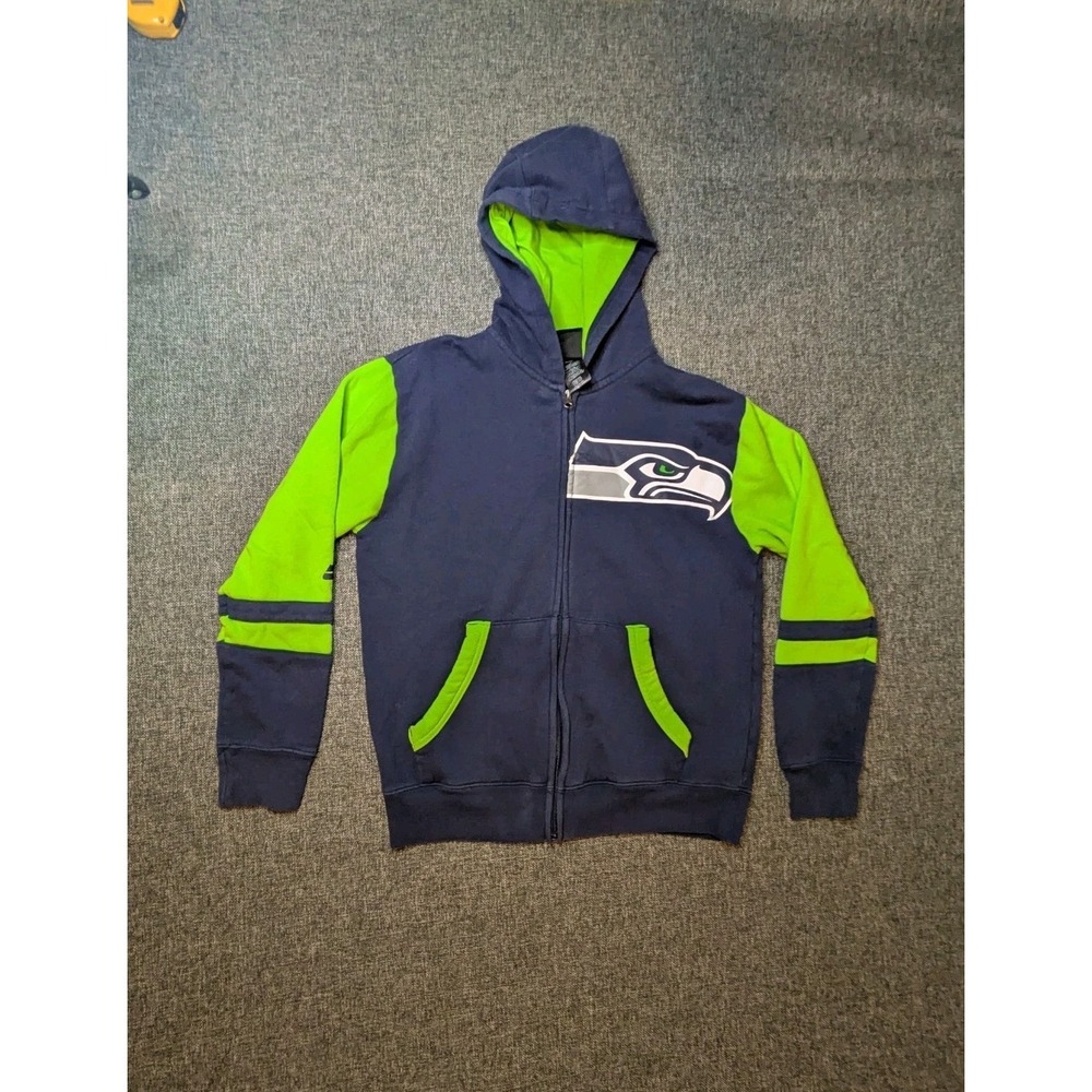 Seattle Seahawks Football Hoodie Boys / Youth Large NFL Team Apparel Jacket Hawk